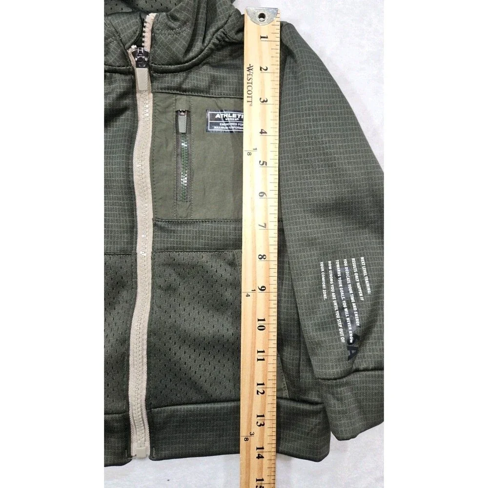Lot Of 2 Boys Athletic Works Full Zip Hoodie Jacket Size 3T Gray Green